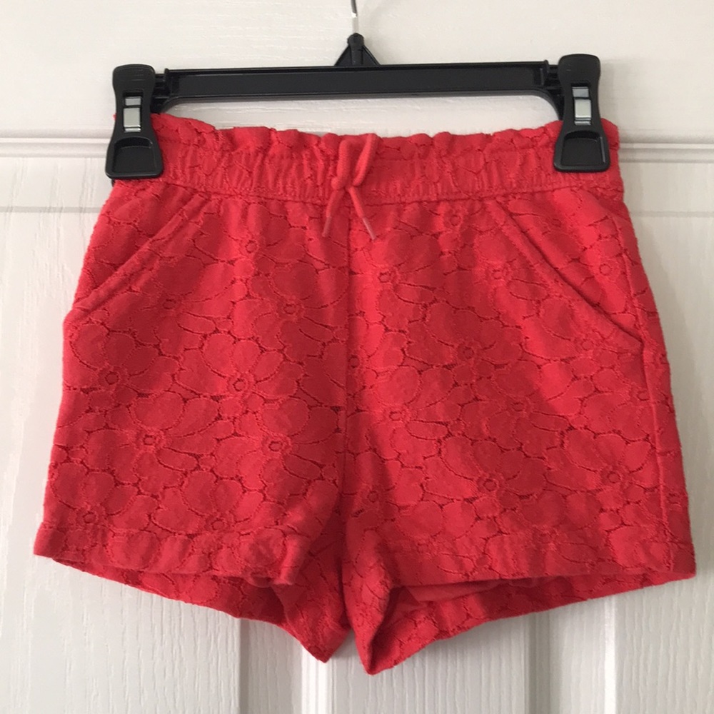 Janie and Jack Lace Shorts - Red - Size 4